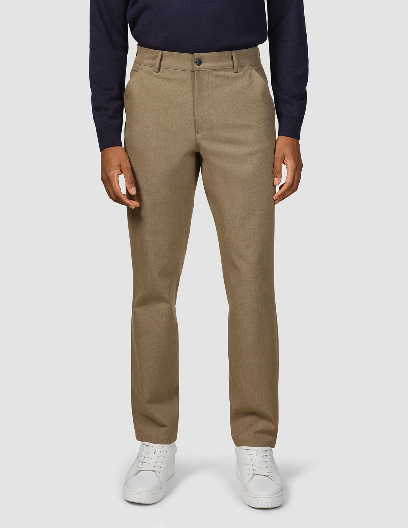 Vintage Brown Melange Essential Pants for Men & Women - Comfortable Casual Trousers for Everyday Wear, Work & Travel