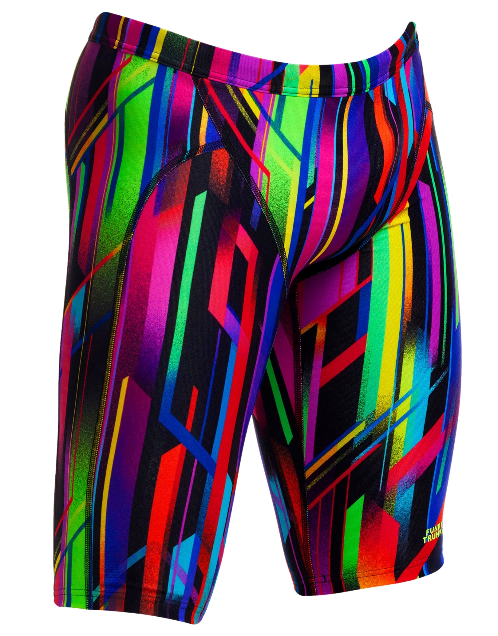 Boys Baby Beamer Swim Training Jammer - Black & Multicolor for Competitive Swimming & Water Sports