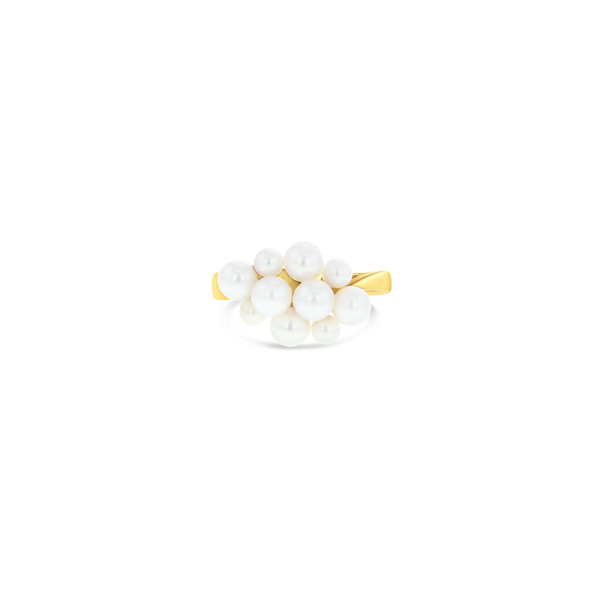 14k Yellow Gold Freshwater Pearl Cluster Ring for Women – Elegant Jewelry Gift for Brides, Anniversaries & Special Occasions