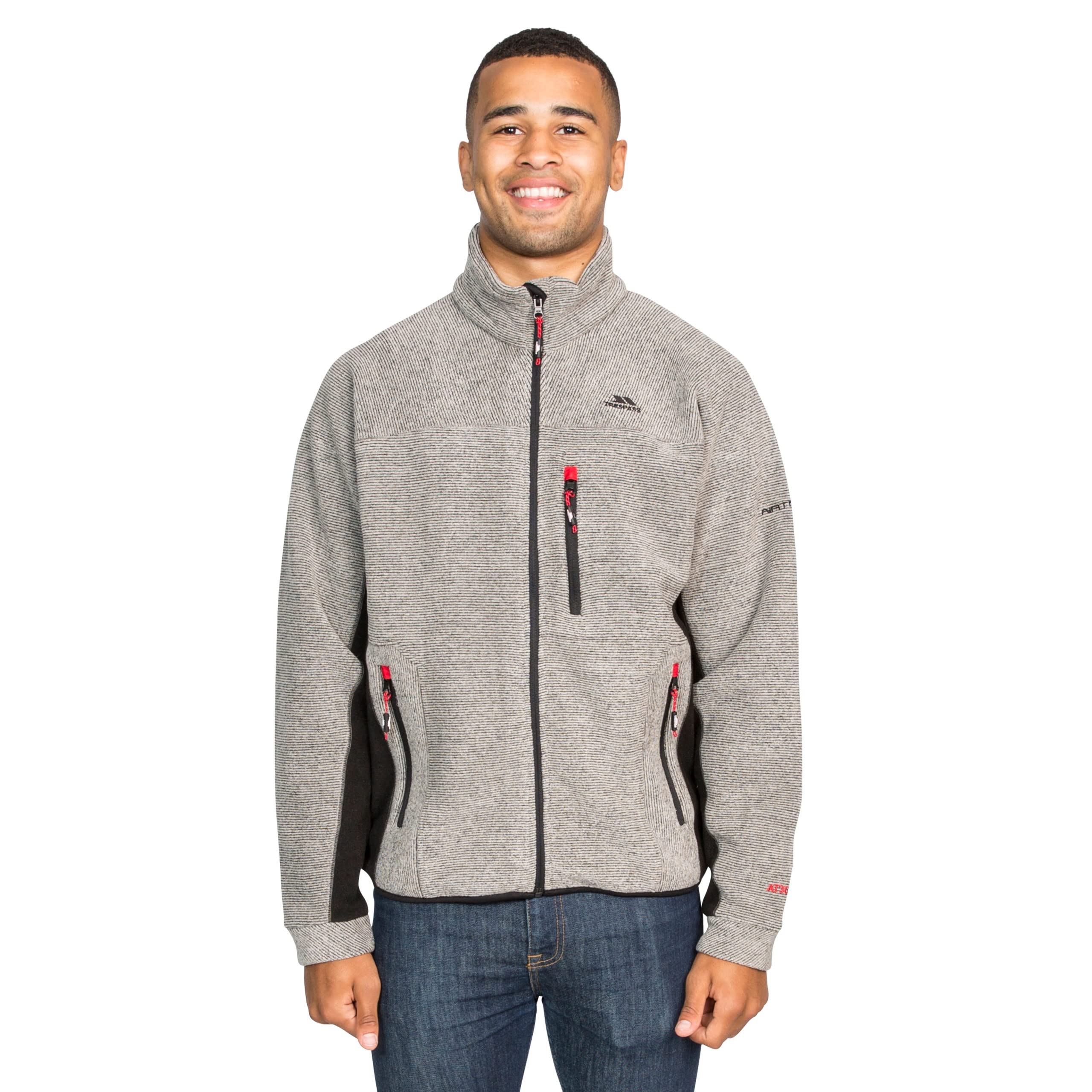 Trespass Men's Jynx Full Zip Fleece Jacket - Lightweight Warm Winter Outdoor Coat for Hiking, Camping & Casual Wear