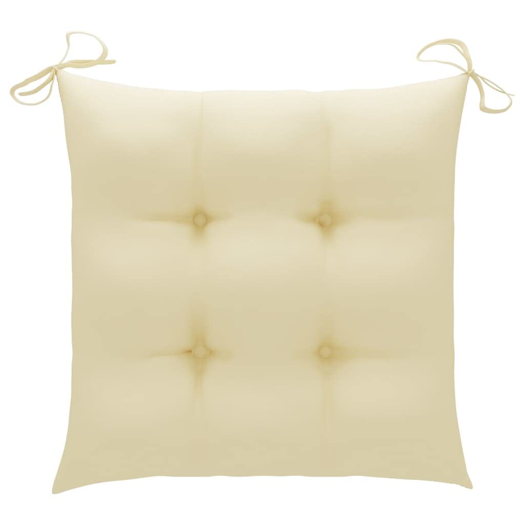 Square Floor Cushions Set of 2 - 19.7x19.7 Inch Soft Outdoor Seat Pillows for Patio, Garden, Balcony, Yoga, Living Room & Office - White (Perfect for Lounging, Meditation & Home Decor)