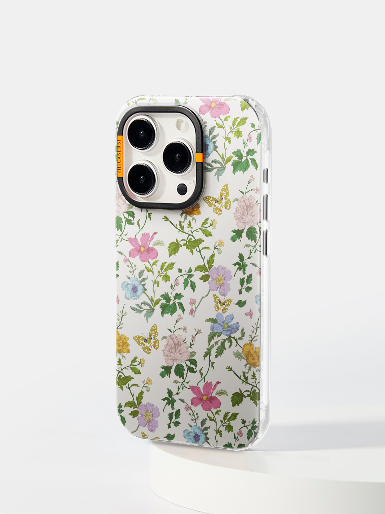 iPhone 15 Pro Max Case with Floral Butterfly Print - Vintage White Design Protective Cover for Women | Perfect for Everyday Use, Travel & Gift Giving