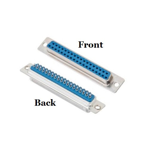 DB37 Female Solder Type Unshielded Plastic Hood Connector - High Quality Electrical Component for Automotive, Industrial & DIY Electronics Projects