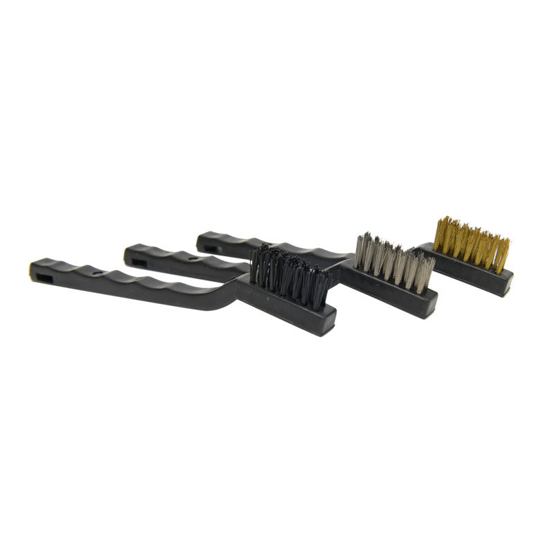 Premium Wire Detailing Brush Set - Brass, Nylon & Stainless Steel Bristles for Auto Detailing, Jewelry Cleaning & Electronics Maintenance