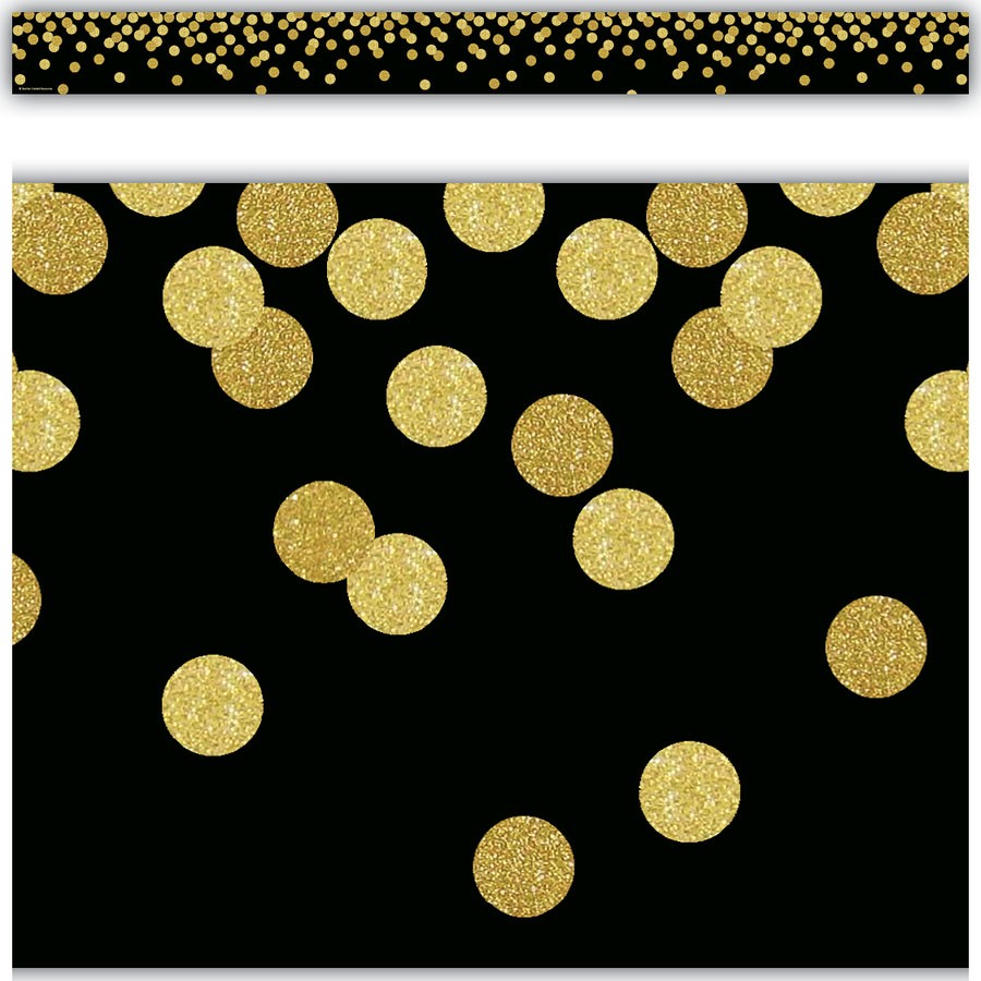 Black Confetti Straight Border - 10 Pack for Scrapbooking, Card Making, and Party Decorations - Perfect for DIY Crafts, Invitations, and Photo Albums