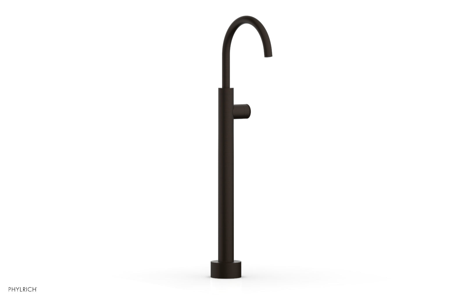 BASIC II Low Floor Mount Tub Filler with Knurled Handle - Model 230 44 04 - Perfect for Modern Bathroom Renovations and Spa-Like Shower Experiences
