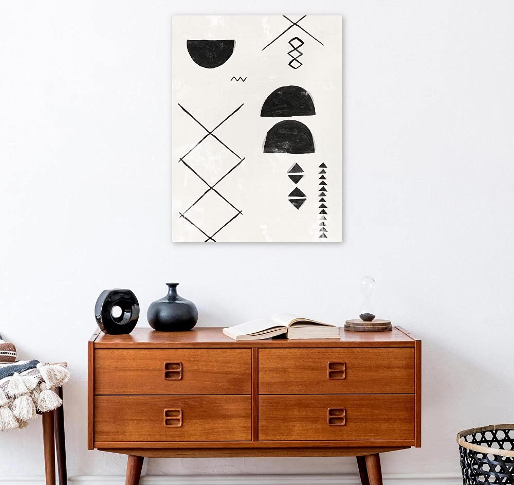 African Motifs Canvas Wall Art by Artist Isabelle Z - Handmade Fine Art Print for Living Room, Bedroom, Office Decor - Ready to Hang 32x43 Inch - Perfect for Home, Office & Commercial Spaces