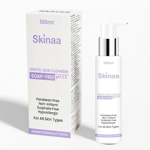 SKINAA Gentle Skin Cleanser - Soap Free Facial Wash for Sensitive Skin (100ml) | Daily Face Cleansing & Makeup Removal
