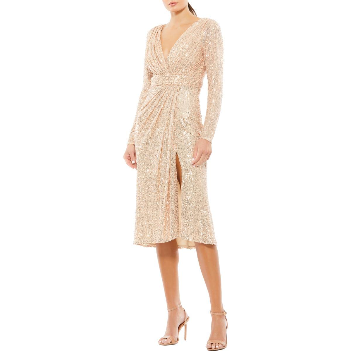 Sparkly Sequin Midi Dress for Women - Elegant Party & Evening Wear, Perfect for Cocktail Dresses, Prom, Wedding Guest Outfits