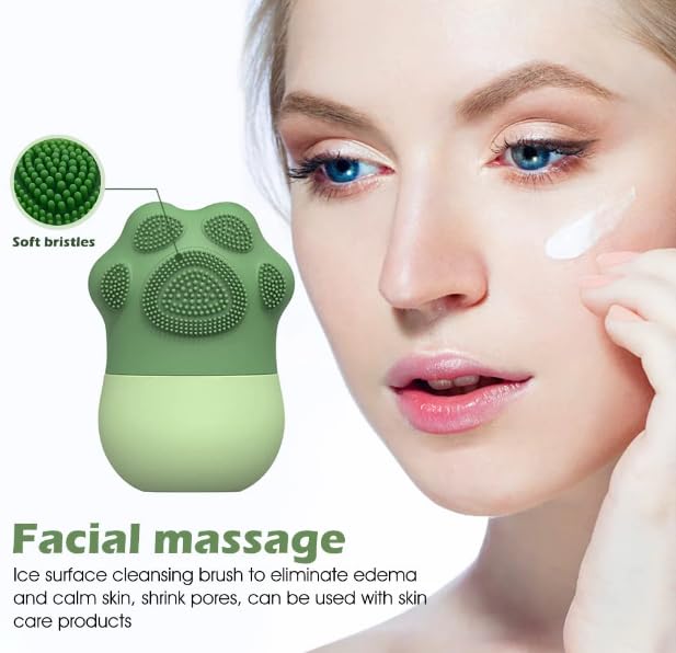 Gree99 Ice Face Roller Massager - Reusable Silicone Ice Cube Roller for Face, Eyes & Neck Skin Care - Pack of 1 - Perfect for Puffiness Relief & Morning Skincare Routine