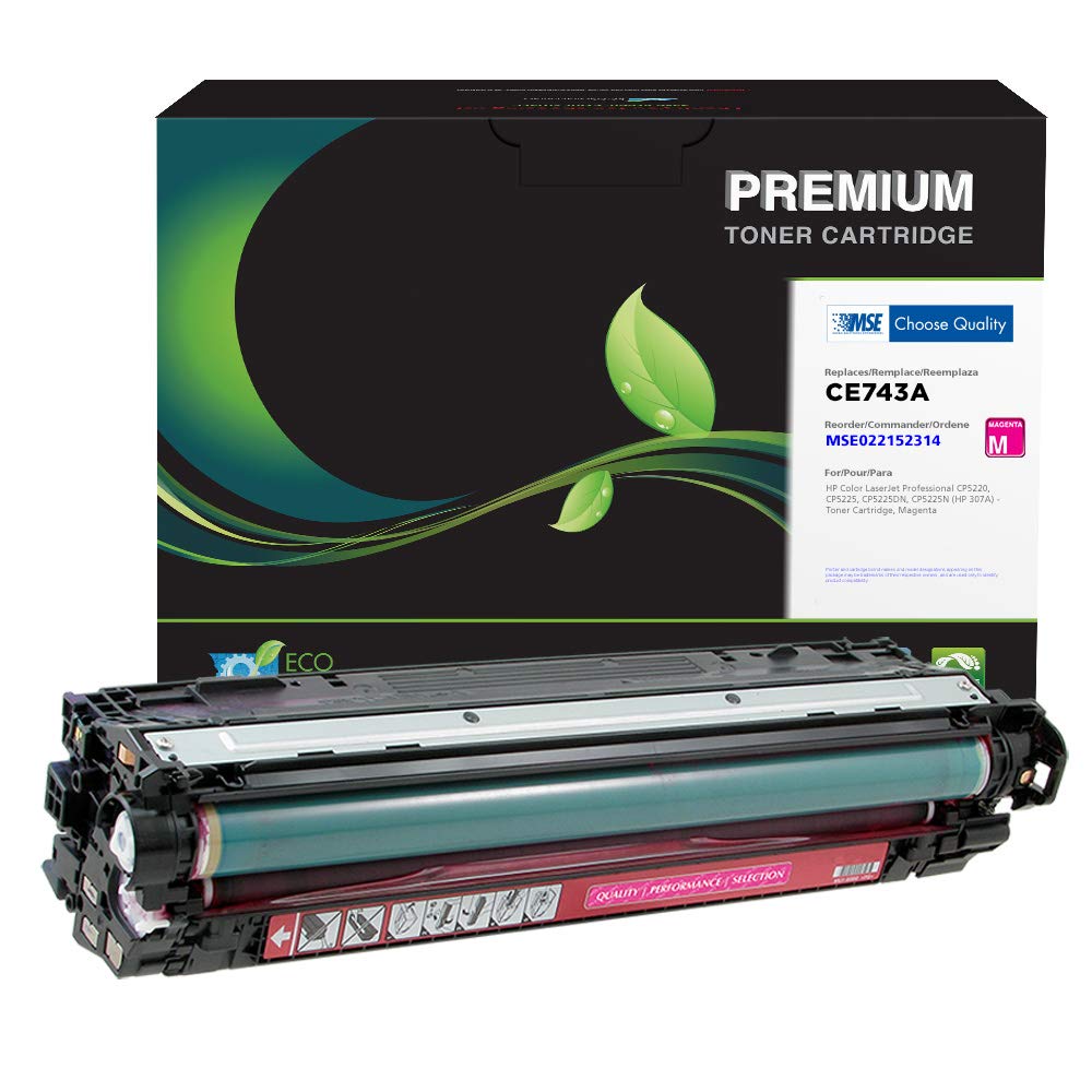MSE Remanufactured HP CE743A/307A Magenta Toner Cartridge Replacement - High Yield, Compatible with HP Printers | Perfect for Home Office & Small Business Printing Needs