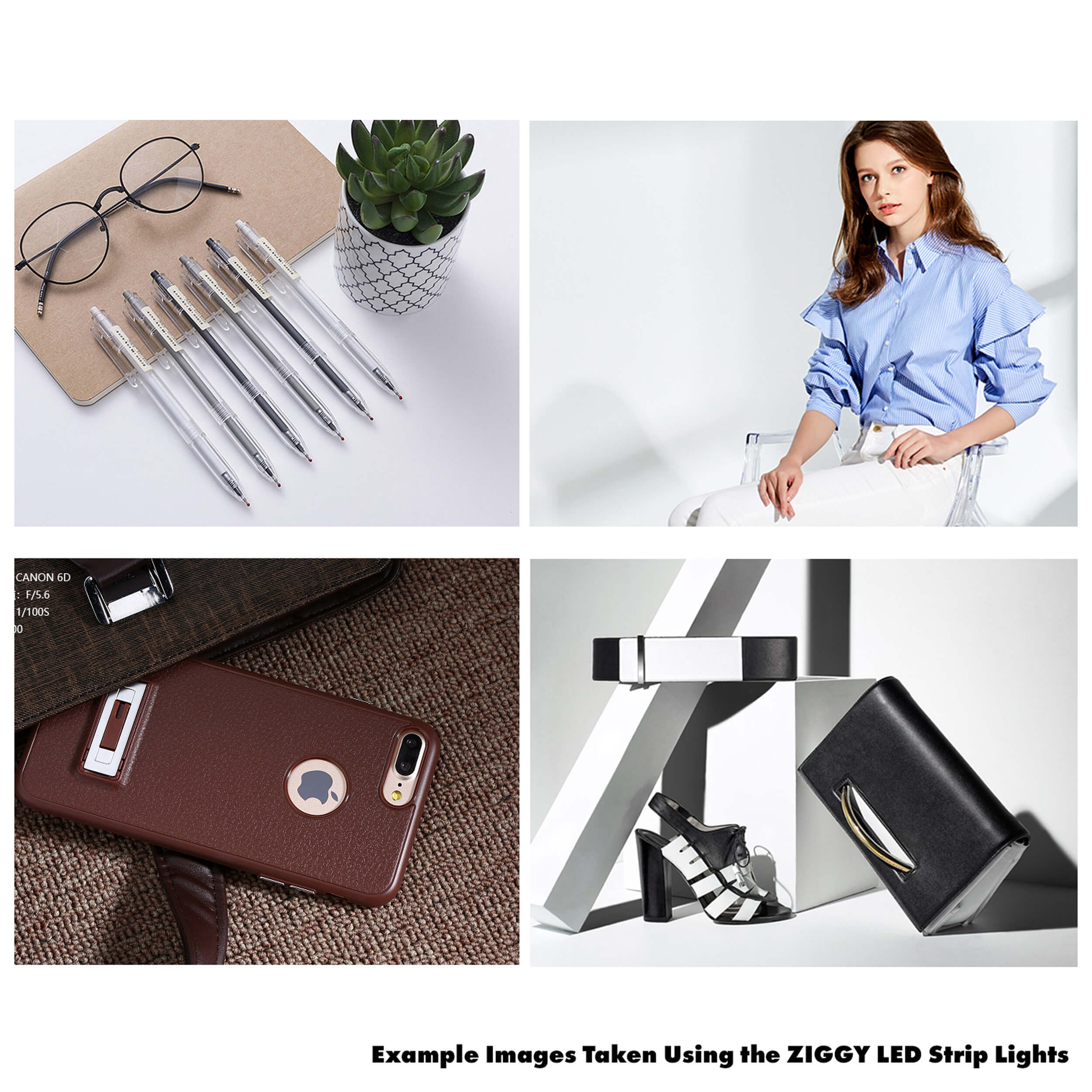 ZIGGY 5600K Daylight LED Handheld Tube Light Stick Twin Kit - Professional Photography Lighting for YouTube Videos, TikTok Content Creation & Portrait Photography (No Stands Included)