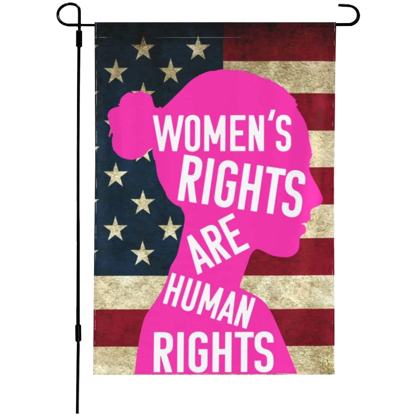 Women's Rights Are Human Rights Flags - 28x40 Inch Double Sided Outdoor Decor, Garden & Yard Banner for Farmhouse, Lawn, Parade, or Protest - Heartbeat Bill Awareness Decoration (28x40 Inch) - Perfect for Political Rallies, Social Justice Events & Home Display