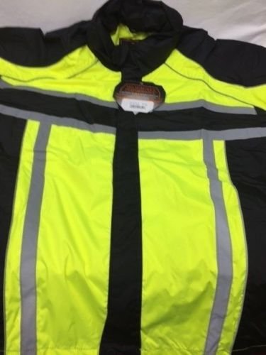 Men's High Visibility Motorcycle Rain Suit - 100% Nylon Waterproof Motorbike Gear in Black & Green (Size S) - Durable Riding Suit for Commuting & Adventure