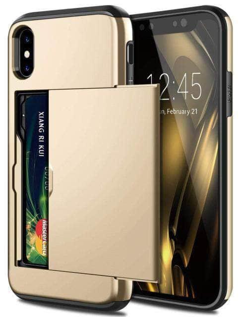 Armor Slide Card Case for iPhone 13 - Slim Protective Cover with Built-in Wallet Slot | Perfect for Everyday Use, Travel & Contactless Payments