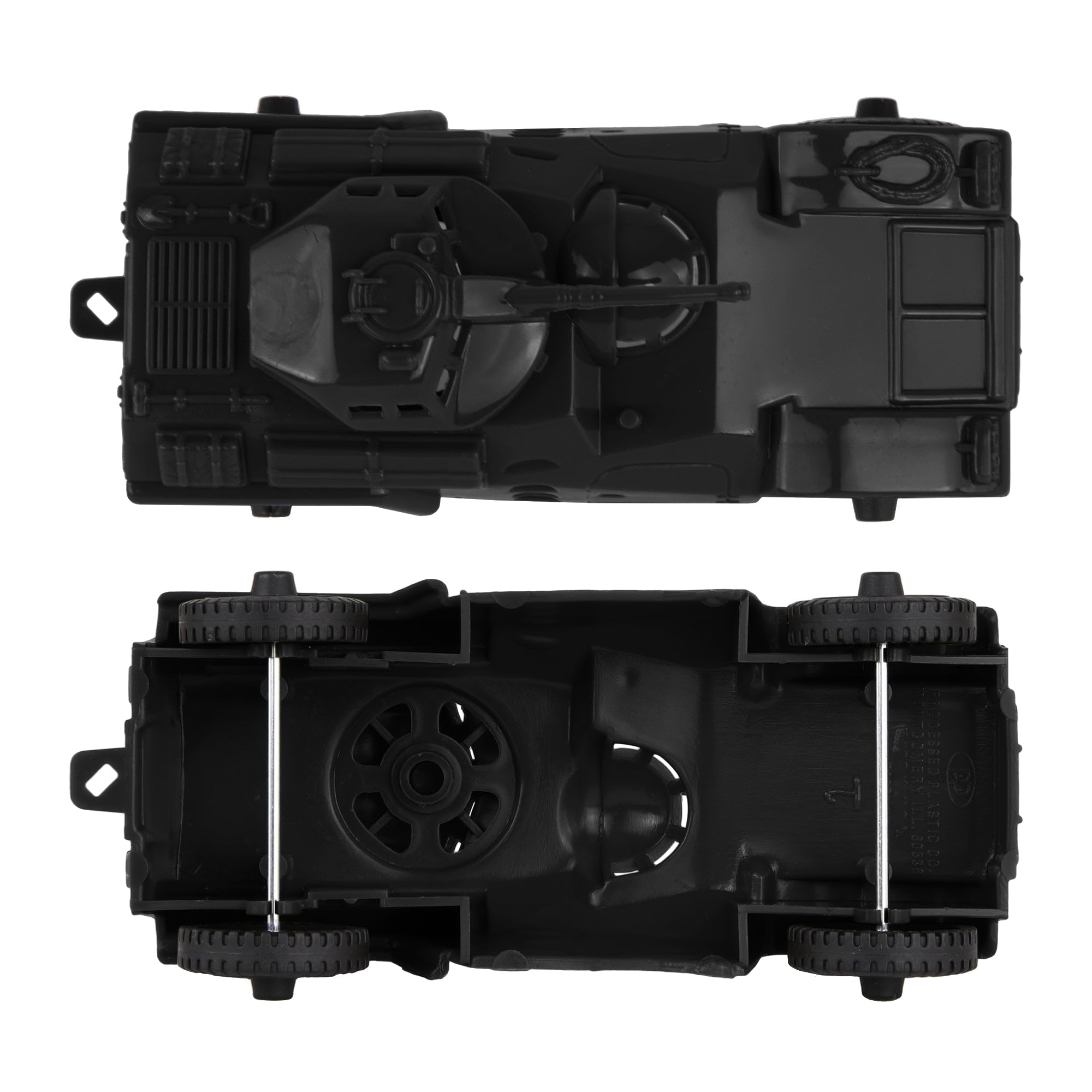TimMee Recon Patrol Armored Cars - Black Plastic Army Scout Vehicles for Military Playsets & Toy Soldier Battles - Perfect for Kids' War Games, Collectors Displays & Diorama Scenes