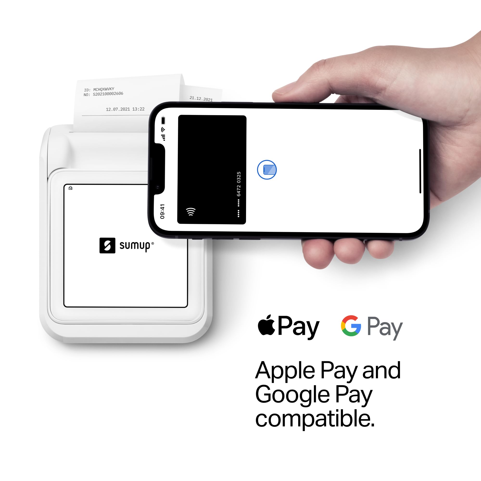 SumUp Solo + Printer Bundle - Portable Credit Card Payment Terminal with Full Touch-Screen, Free SIM Card & Mobile Data - Ideal for Retail Stores, Food Trucks & Mobile Businesses