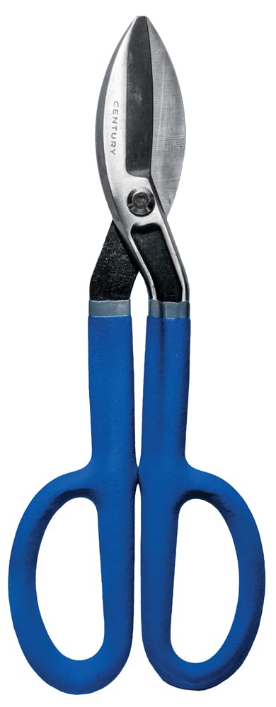 Century Drill & Tool 72729 12-Inch Heavy Duty Tin Snips - Professional Metal Cutting Shears for HVAC, Roofing & DIY Projects