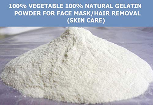 100% Natural Vegetable Gelatin Powder for Face Mask & Hair Removal - 25g | Skin Care, DIY Beauty, Vegan Collagen Boost