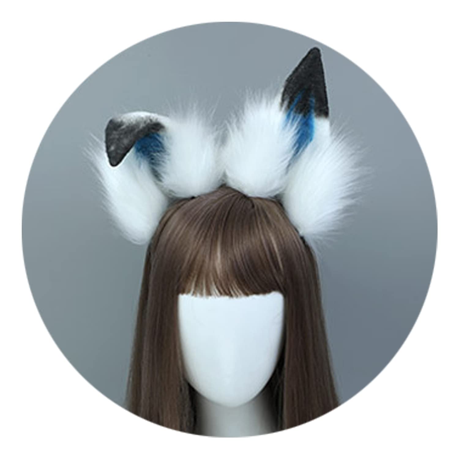 Faylay Women's Furry Dog Ear Headband - Cute Animal Ear Hair Accessories for Cosplay, Halloween, and Costume Parties
