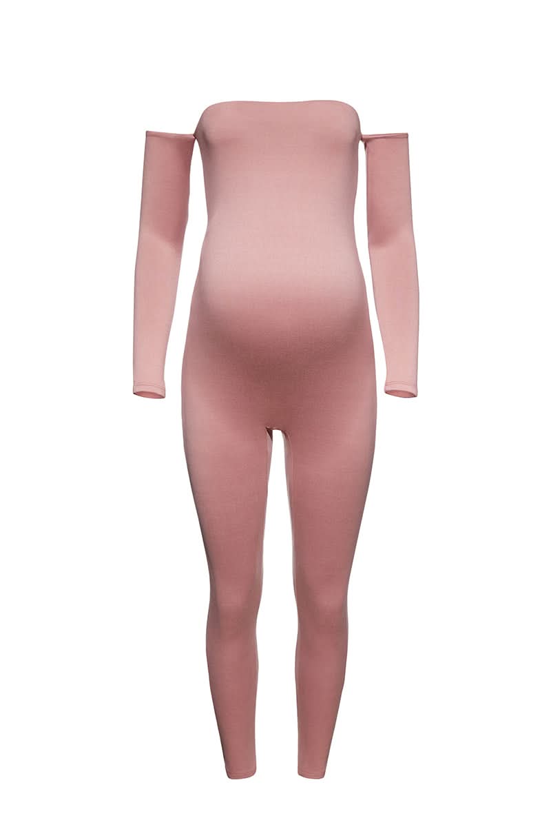 Bella Maternity Jumpsuit for Women - Comfortable Pregnancy Romper with Pockets, Stretchy Fabric for Expecting Moms (Perfect for Work, Travel & Everyday Wear)