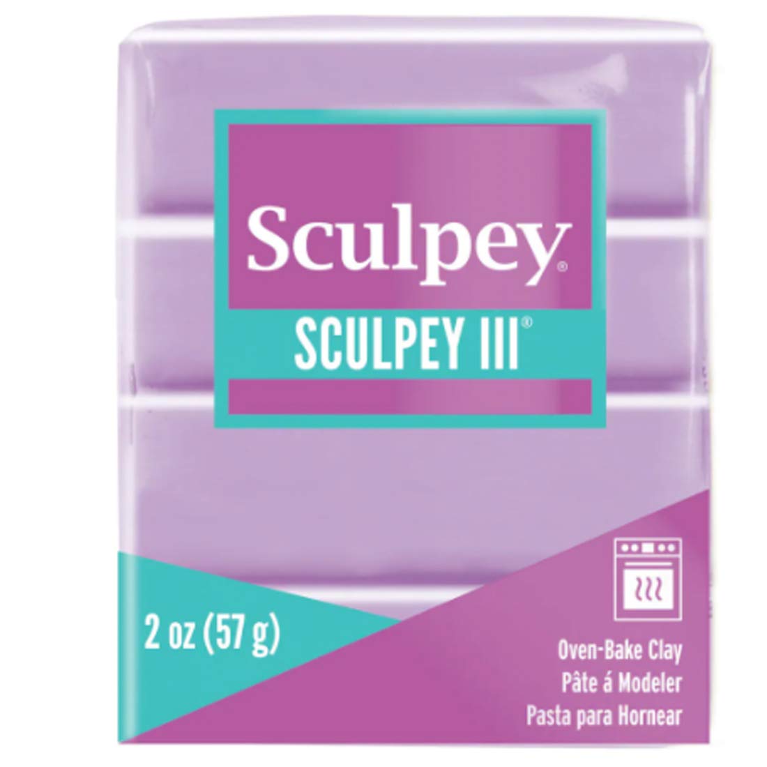 2oz. Sculpey III Oven-Bake Polymer Clay - Spring Lilac Color for DIY Jewelry, Miniatures & Craft Projects - Perfect for Home Decor, Gift Making & Art Classes
