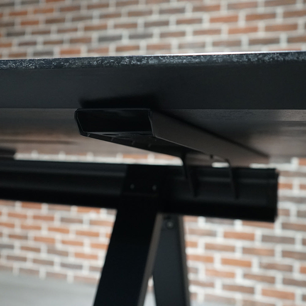 Premium DOLAN 2.4M Boardroom Meeting Table - Black Concrete Finish for Professional Office & Conference Room Settings