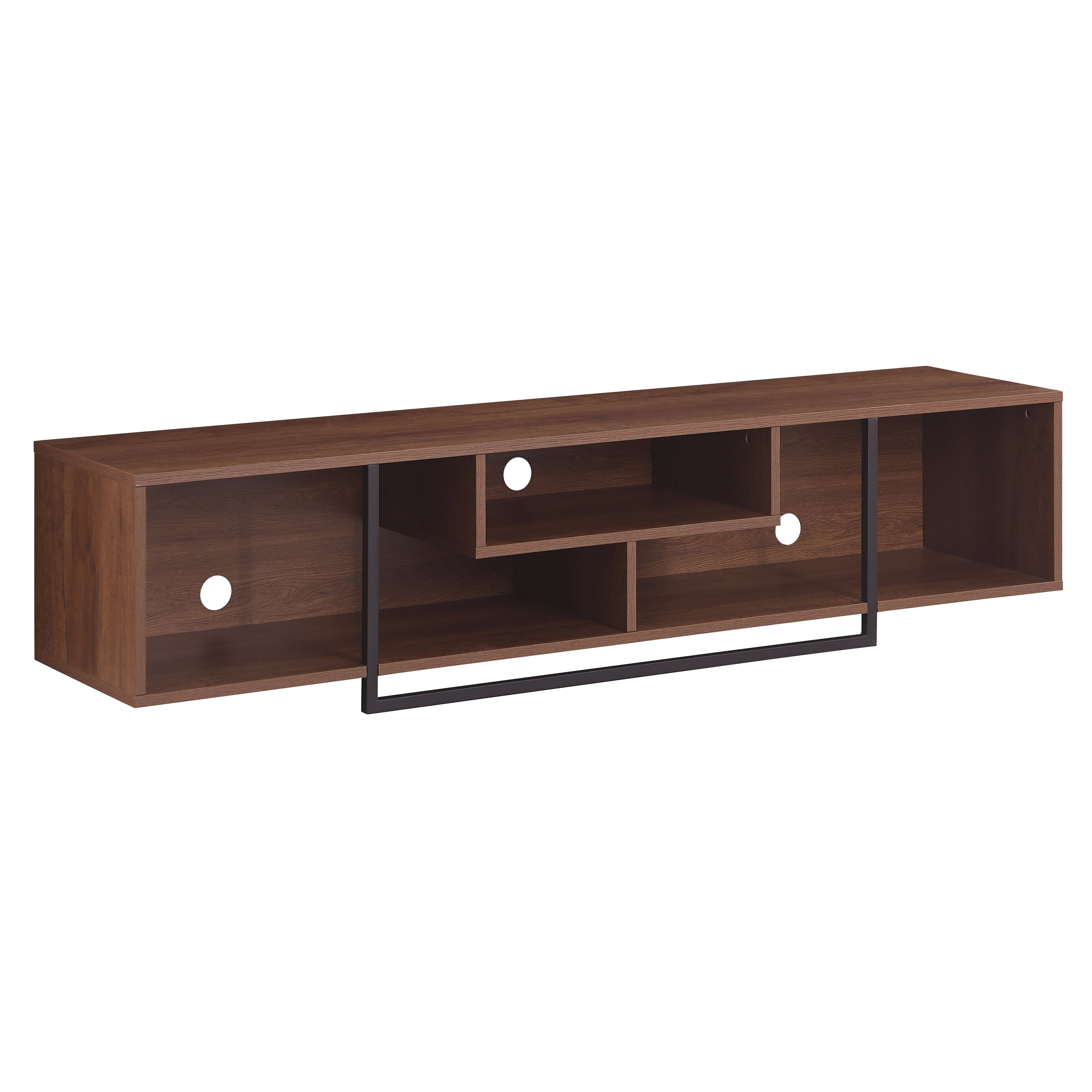 Tauris™ Vader 1800 Dark Oak Open Style Entertainment Unit TV Cabinet - Modern Media Console for Living Room Home Theater Setup