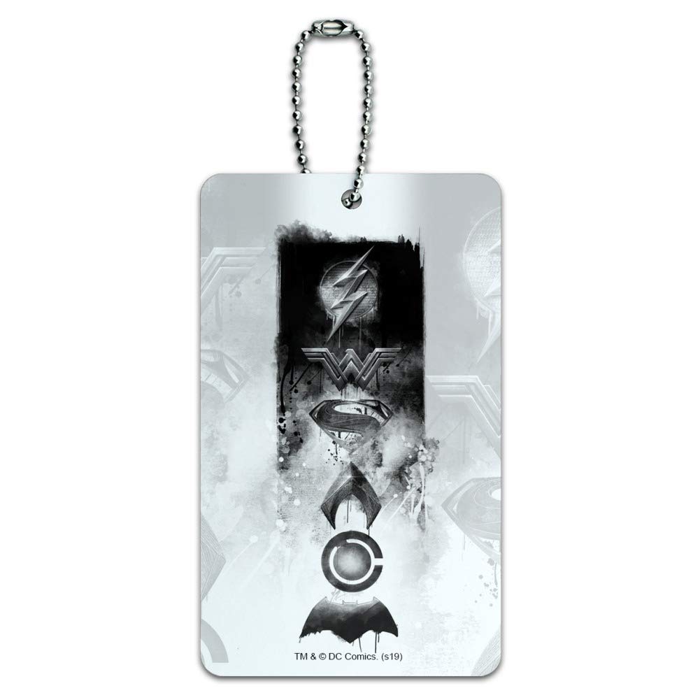 Justice League Emblem Luggage Tags - Superhero Themed Suitcase ID Tags for Carry-On Bags | Perfect for Travel, Cosplay & DC Comics Fans