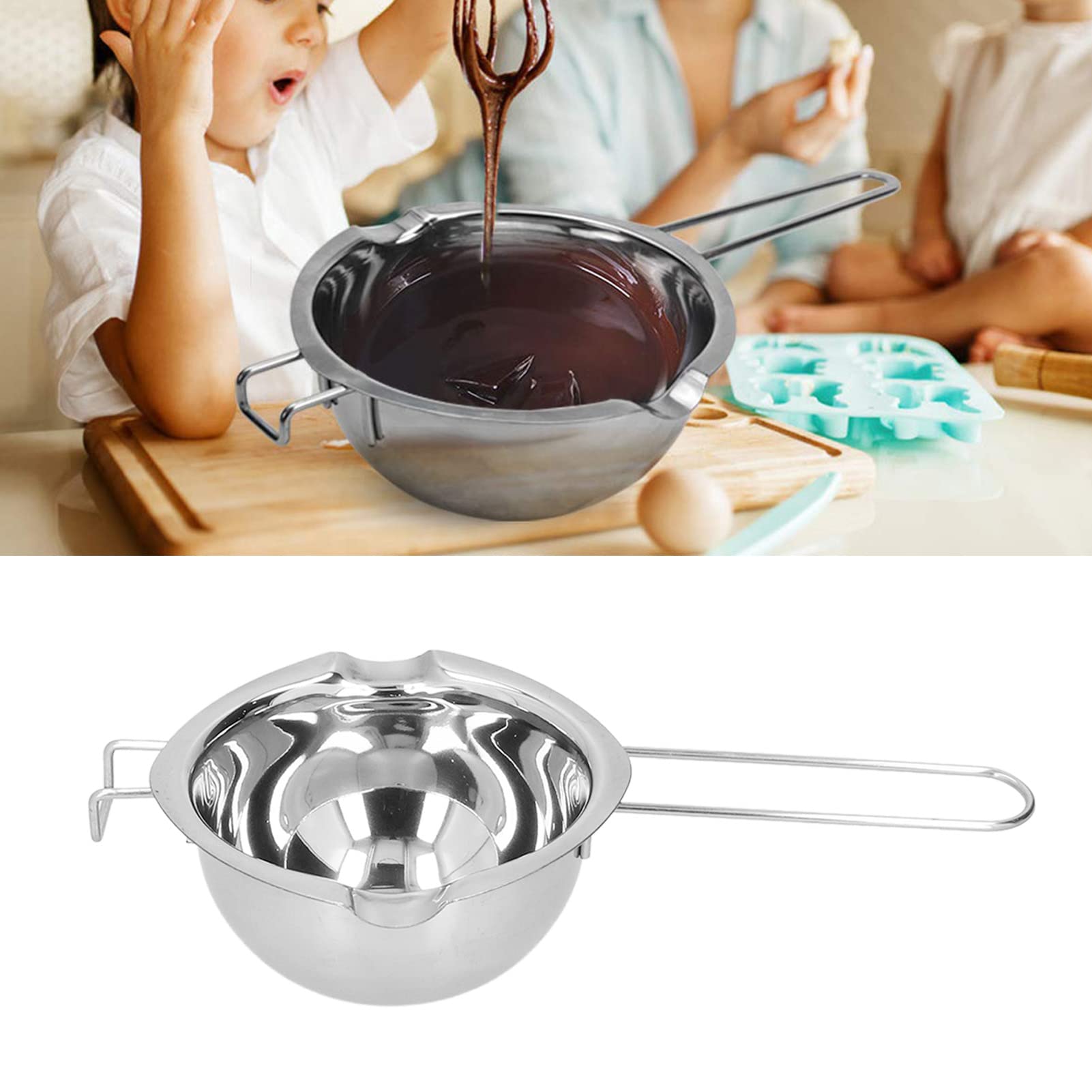 Premium Stainless Steel Double Boiler Pot for Melting Chocolate, Butter, Soap & Wax - Ideal for Candle Making, Candy Crafting & DIY Cosmetics at Home