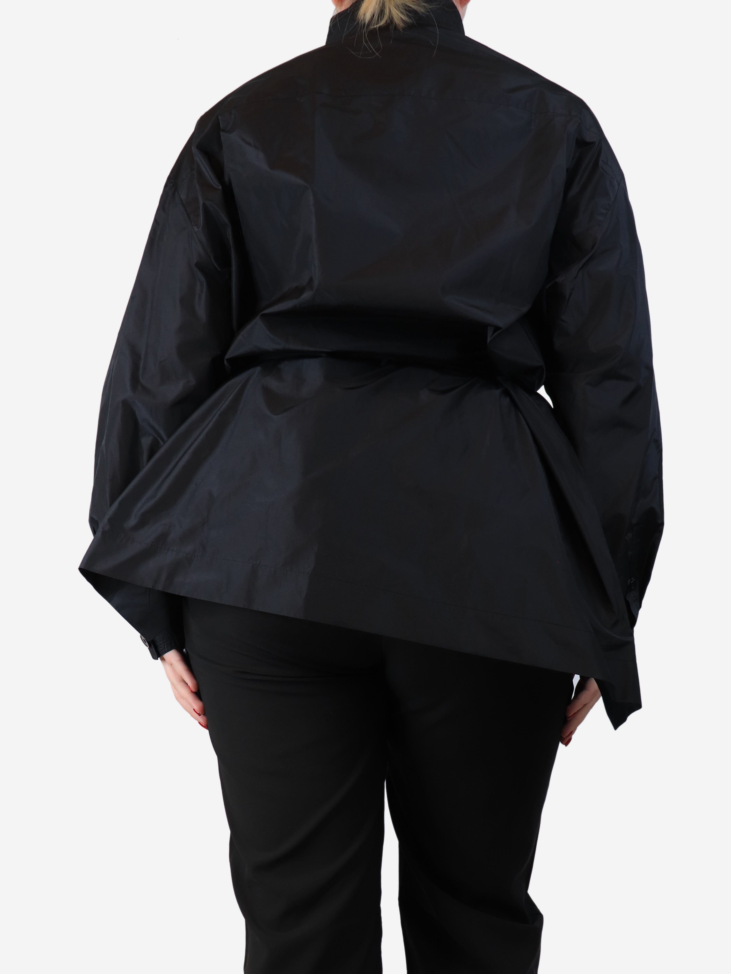 Black Varo Belted Tunic Shirt for Women - Size L - Stylish Casual & Office Wear - Perfect for Layering, Work, and Everyday Outfits