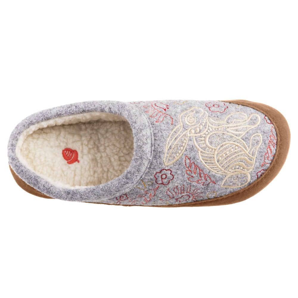 Women's Cozy Forest Mule Slippers with Non-Slip Indoor/Outdoor Sole - Soft House Shoes for Relaxing at Home, Quick Errands & Backyard Comfort