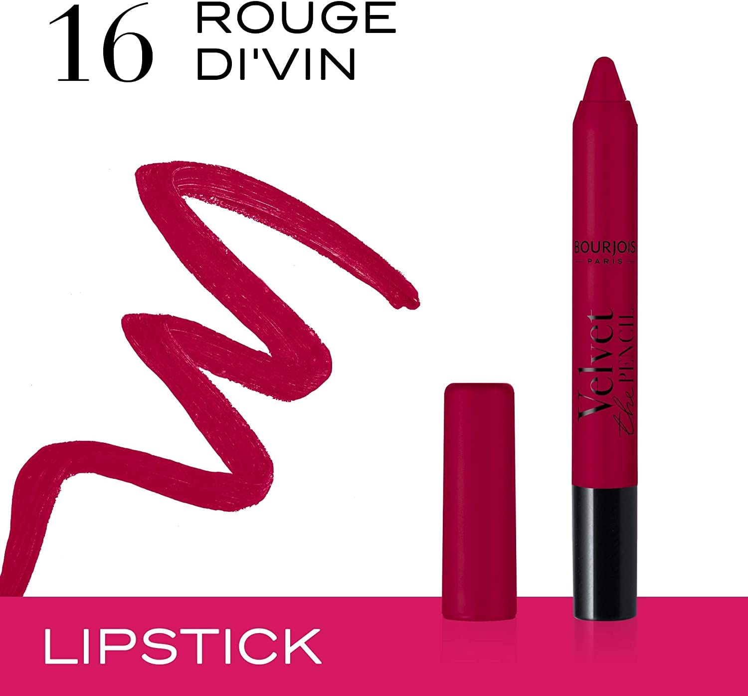 Bourjois Velvet Lipstick 16 Rouge Di'vin - Matte Finish for Day & Night Wear