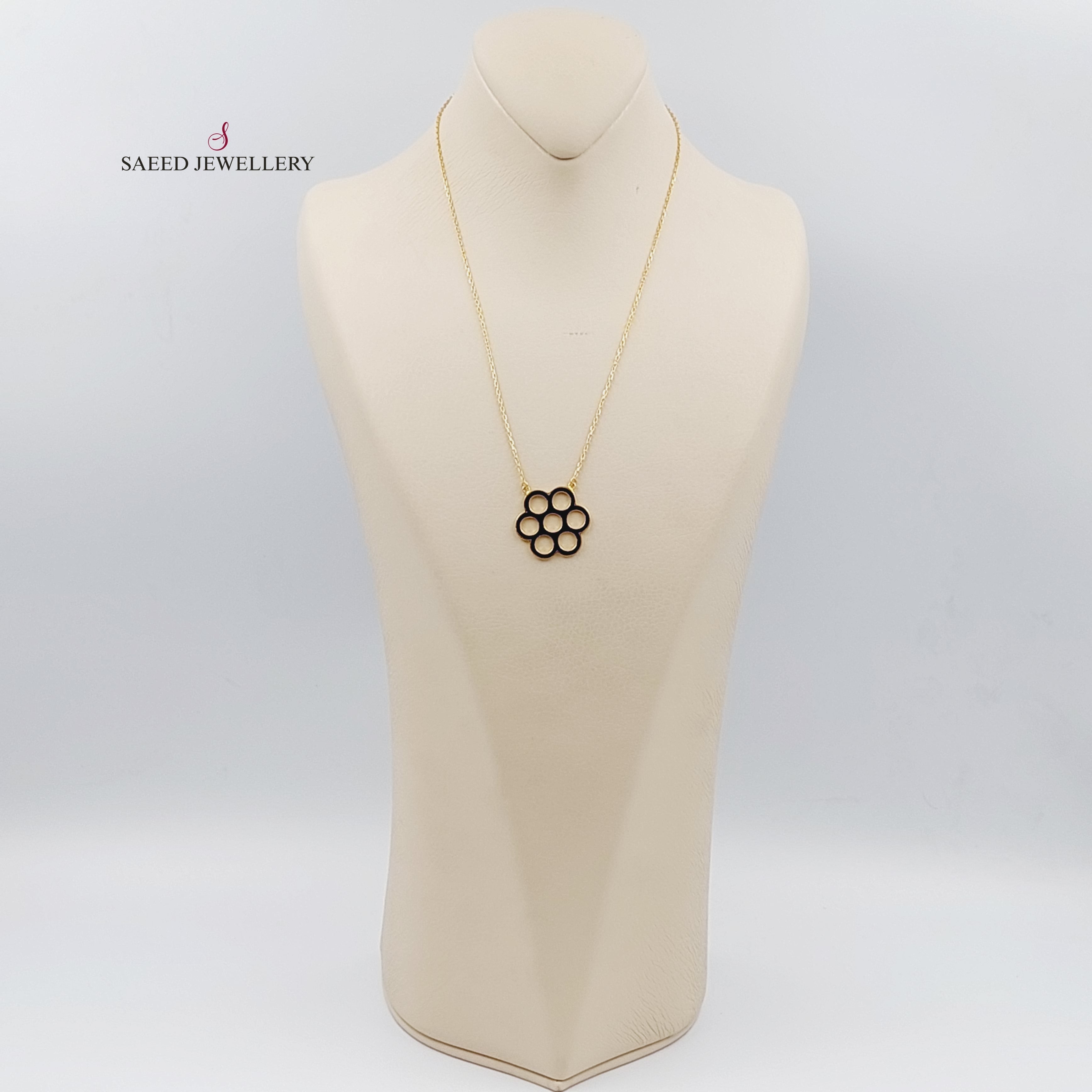 Enamel Pendant Necklace - Elegant Handmade Jewelry for Women, Gift for Her - Perfect for Parties, Weddings & Special Occasions