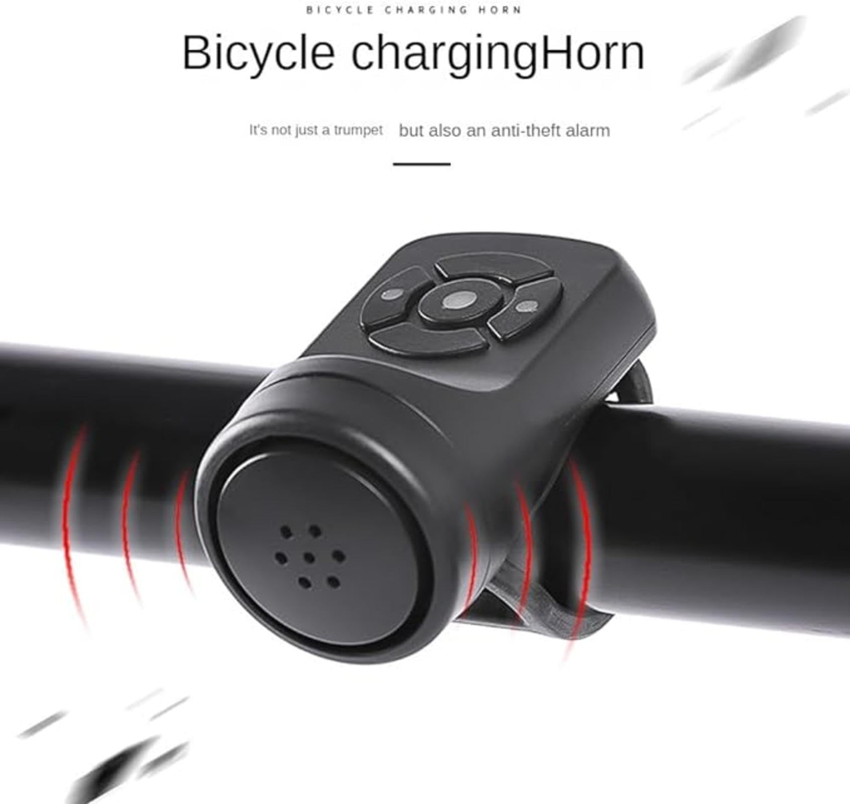 Electric Bike Horn - Loudest Rechargeable Electronic Bicycle Bell for Adults with 4 Sound Modes & Waterproof Design - Perfect for Mountain Bikes, Road Bikes & Commuting Safety