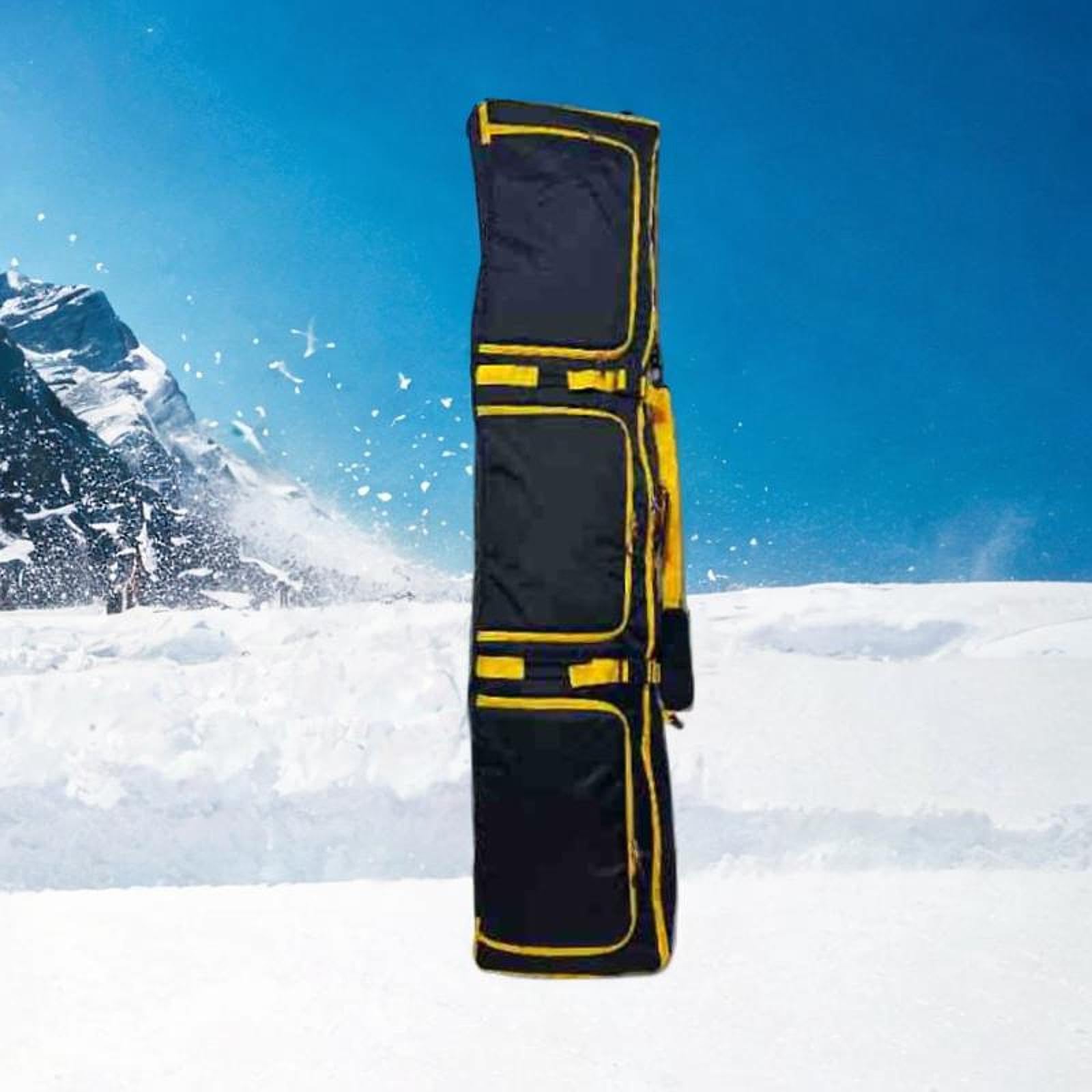 **Premium Wheeled Ski & Snowboard Bag for Adults - Heavy-Duty Protective Travel Case with Handle & Backpack Straps - Perfect for Air Travel, Mountain Trips & Snowboarding Gear Storage**