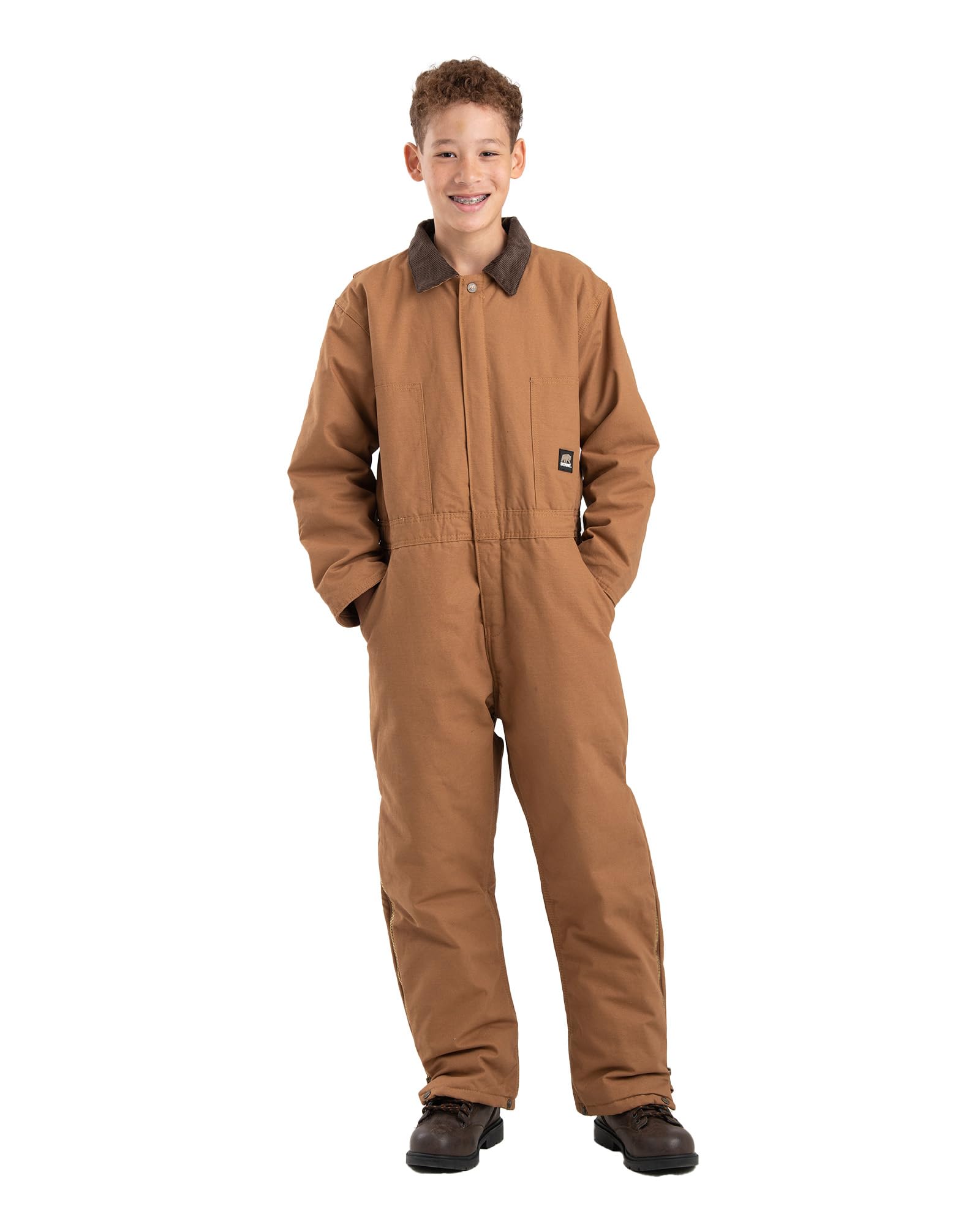 Berne Youth Softstone Insulated Bib Coverall - Waterproof Winter Snowsuit for Kids, Boys & Girls - Perfect for Snow Play, Sledding & Outdoor Activities