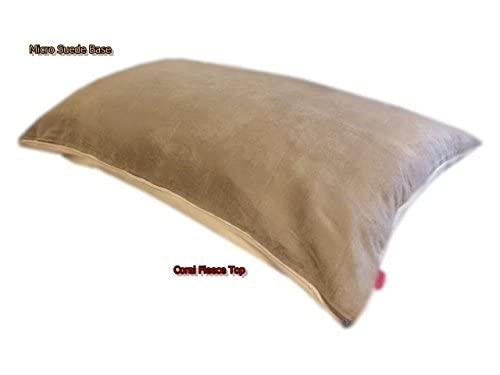 Durable Memory Foam Dog Bed with Waterproof Cover - Comfort for S/M/L Dogs (Beige, 47