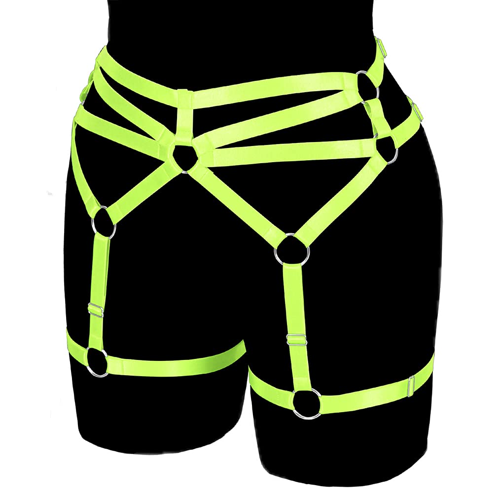 Sexy Adjustable Punk Harness Garter Belt for Women - Elastic Waist & Thigh Straps - Gothic Lingerie with Cage Design - Perfect for Valentine's Day, Boudoir Photography & Alternative Fashion Outfits
