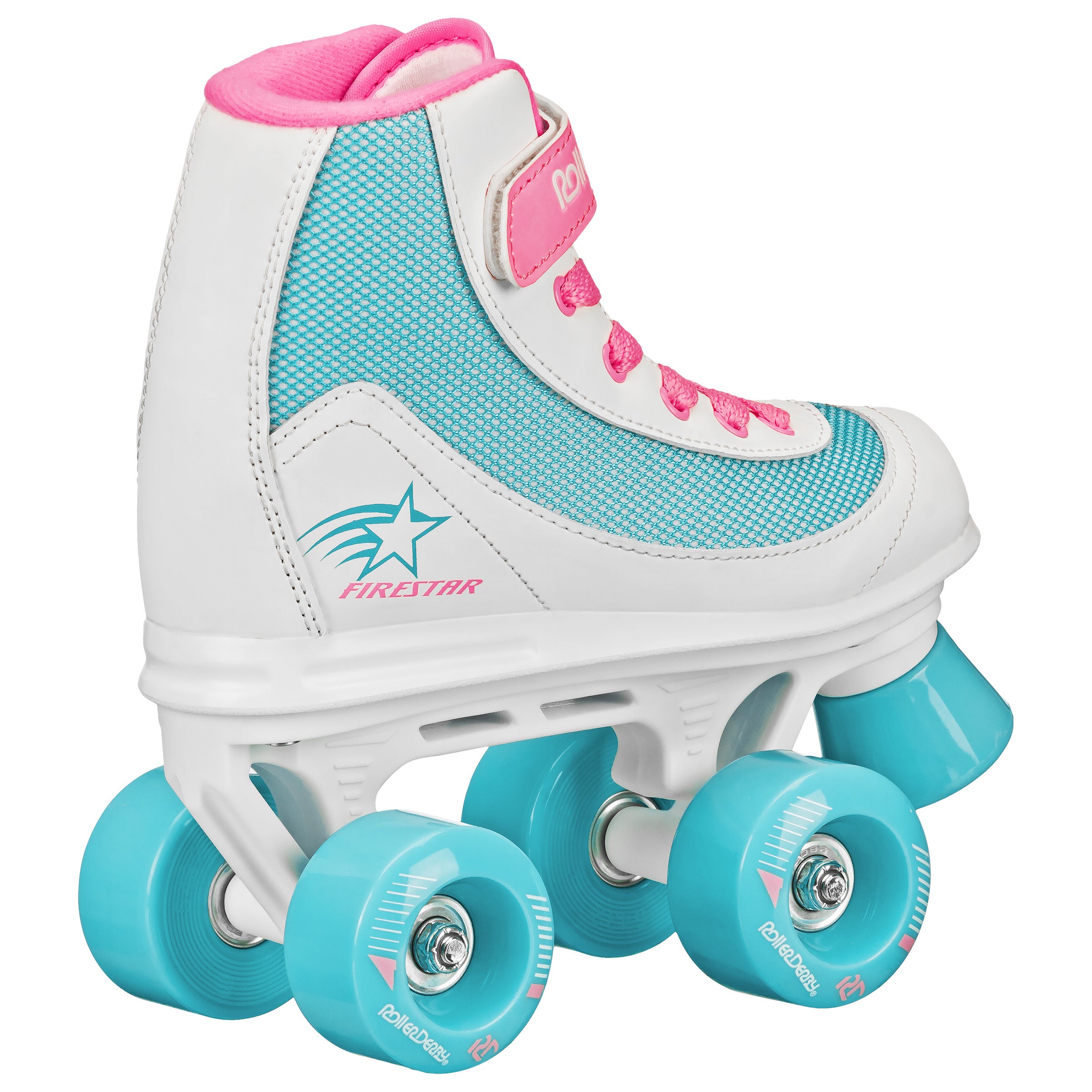 FireStar Youth Girls Roller Skates - Adjustable Quad Roller Skates for Kids Ages 5-12, Outdoor & Indoor Skating, Birthday Gifts for Girls (Pink) - Perfect for Rinks, Parks, and Birthday Parties