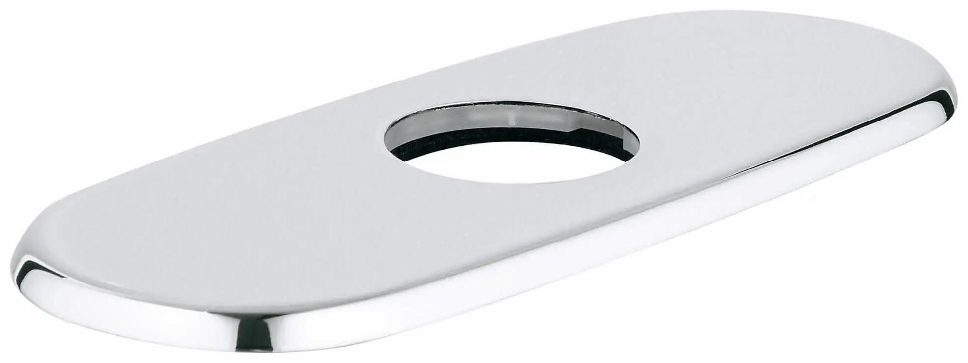 Grohe 6-Pack Chrome Escutcheon Deck Plates (Model 07551000) for Bathroom & Kitchen Faucet Installation - Perfect for Home Renovation & DIY Projects