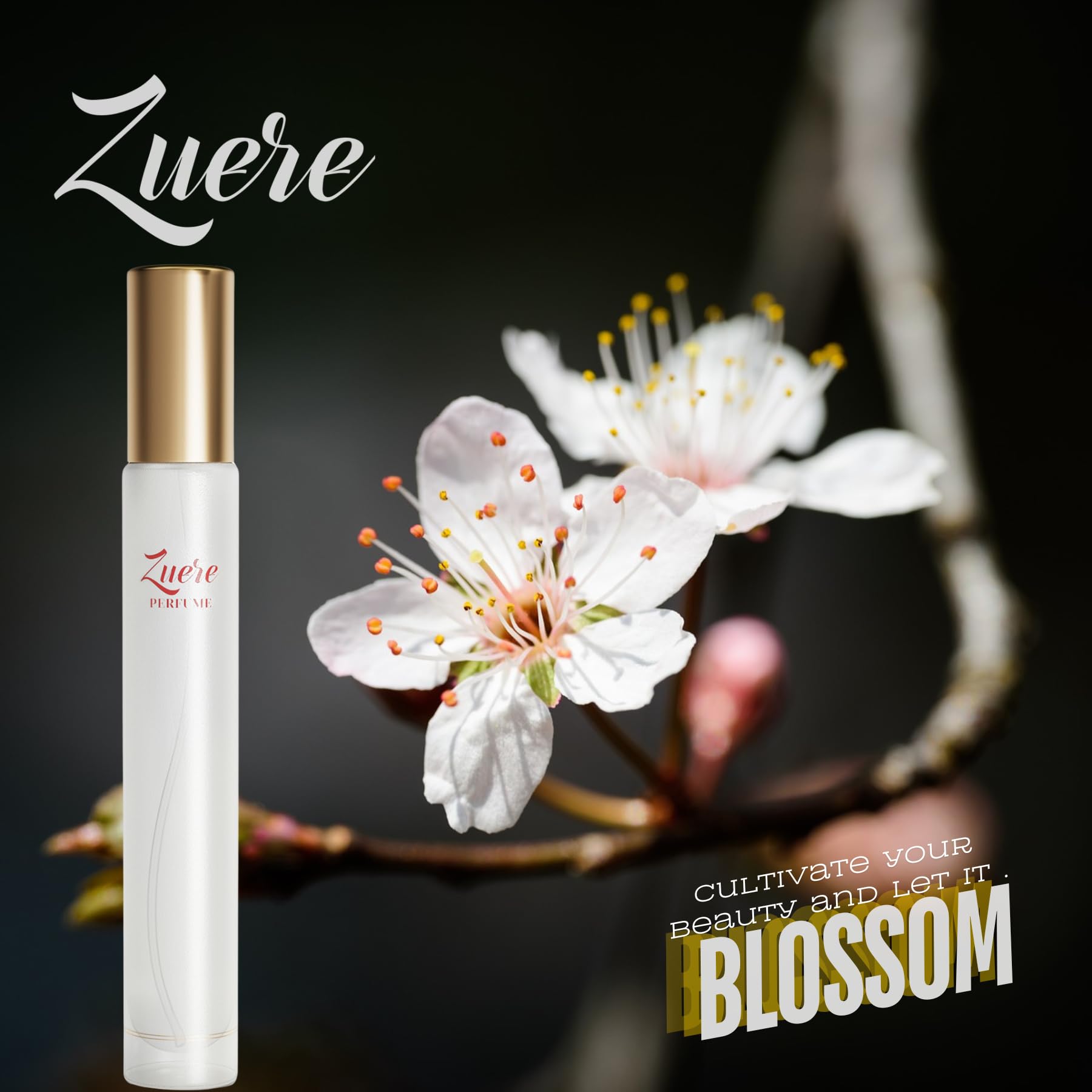 Floral Fruit Perfume for Women - Long Lasting Eau De Parfum Spray (0.35 fl oz) | Fresh & Feminine Fragrance for Daily Wear, Date Night & Special Occasions