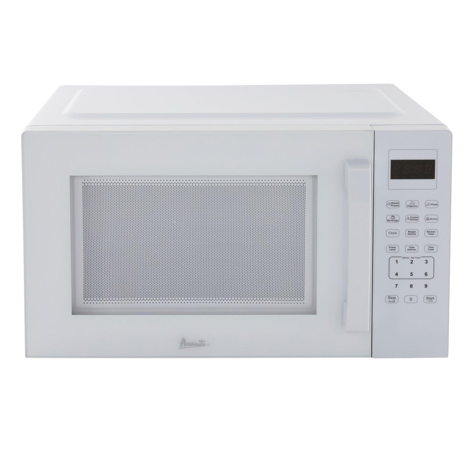 Avanti 1.5 Cu. Ft. Compact Microwave Oven - White, Countertop, 1000W, 10 Power Levels, Defrost & Quick Cook - Perfect for Dorms, Offices & Small Kitchens