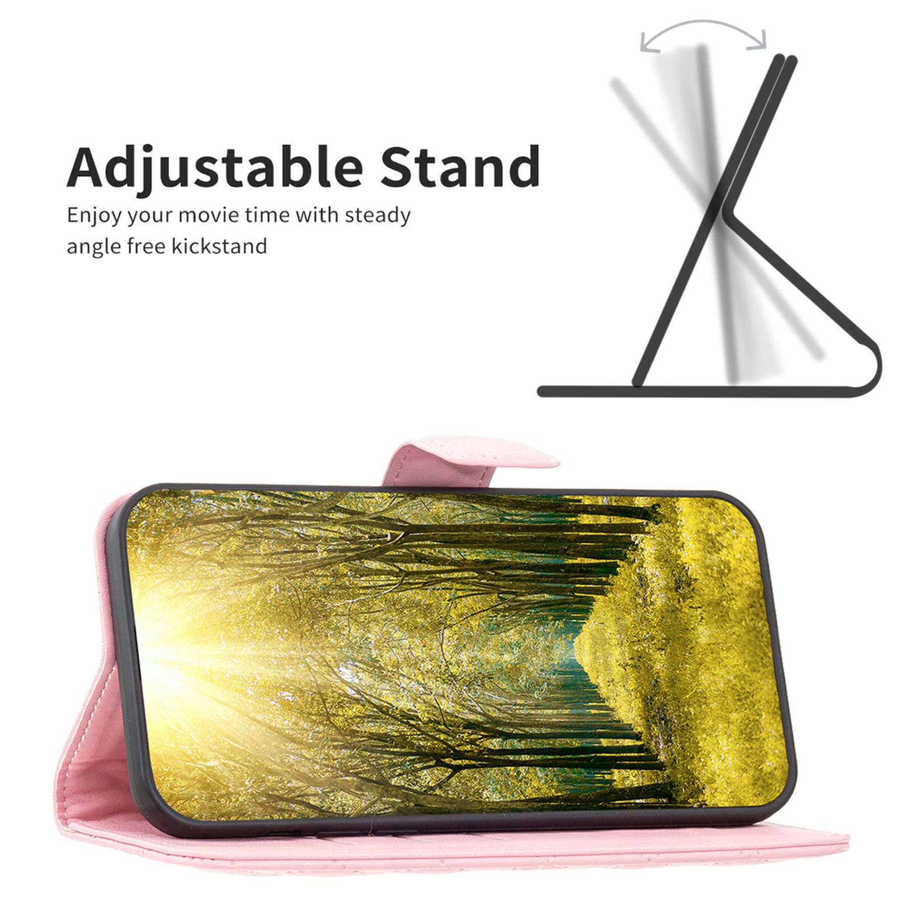 Premium Flip Stand Magnetic Wallet Case for Blackview Oscal C20 Pro - PU Leather Phone Cover with Kickstand (XXF-Fen) - Perfect for Work, Travel & Daily Protection