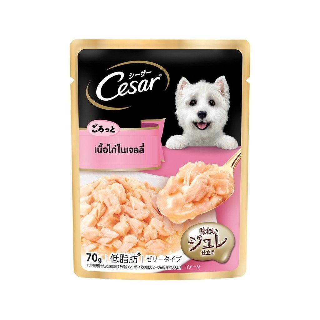 Premium Cesar Craft Pouch Flavored Wet Dog Food - 60g & 70g Packs - Delicious Meals for Small & Medium Dogs - Perfect for Travel, Training & Special Treats