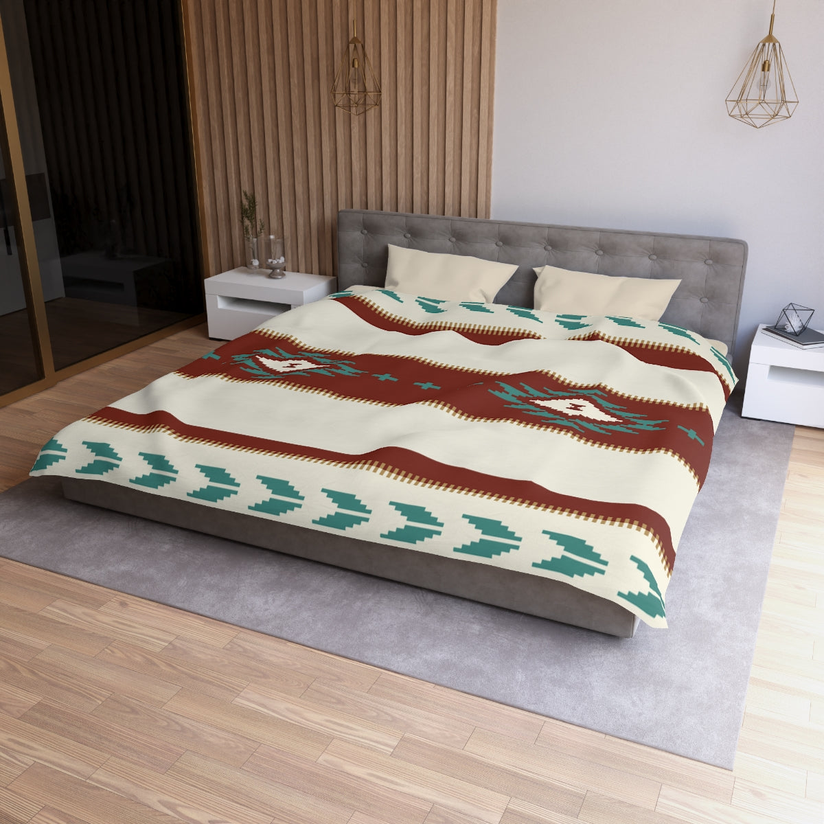 Microfiber Duvet Cover Sedona Falls Print - Twin, Queen & King Size Polyester Bedding Set for Bedroom | Soft & Breathable Duvet Cover for All Seasons - Perfect for Master Bedroom, Guest Room & Vacation Homes