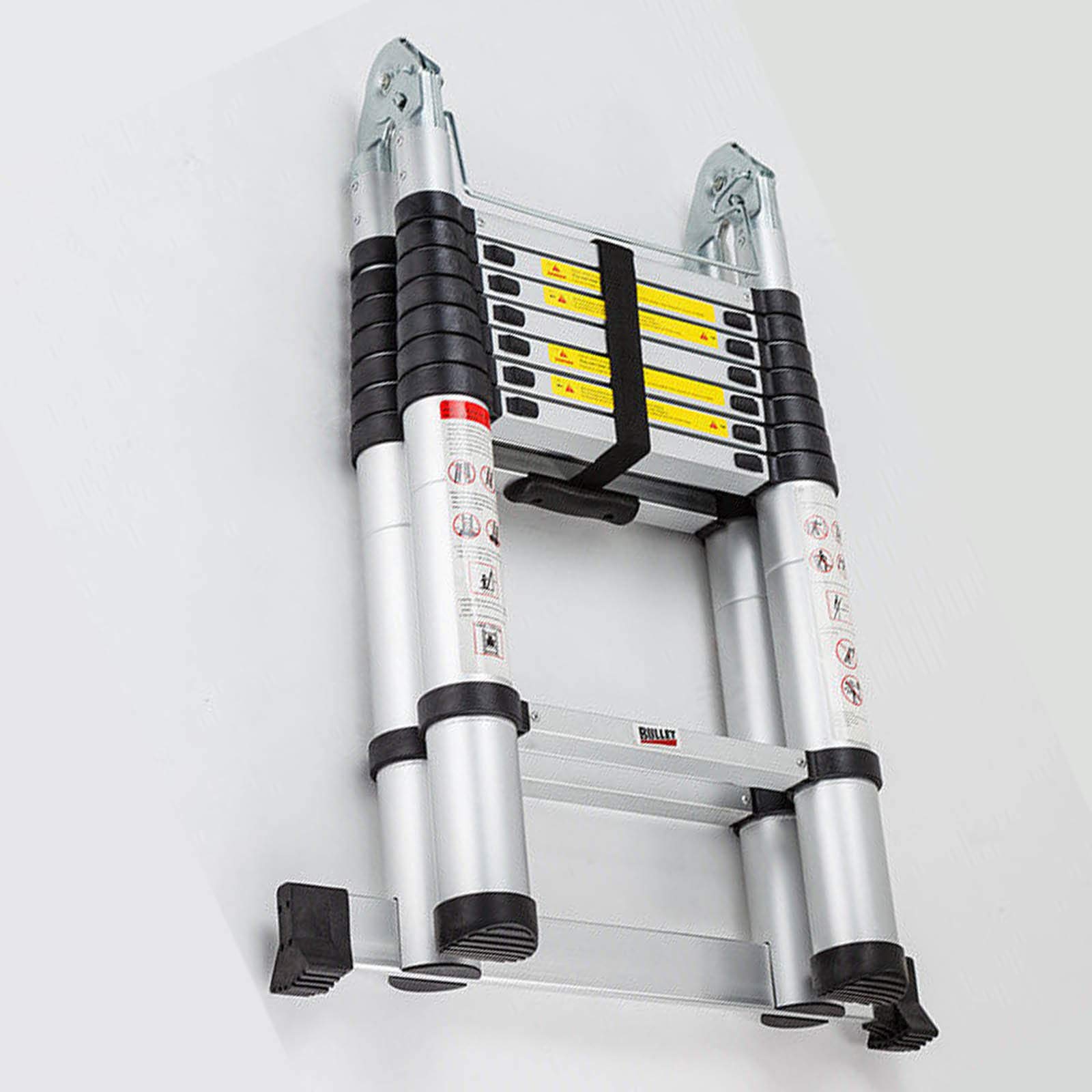 Heavy Duty Telescoping Ladder 16.5 FT Aluminum Extension Ladder - 330 LB Capacity A-Frame Folding Step Ladder for Home, Roof, Construction & Outdoor Use - Perfect for DIY Projects, Painting, Maintenance & Office Work