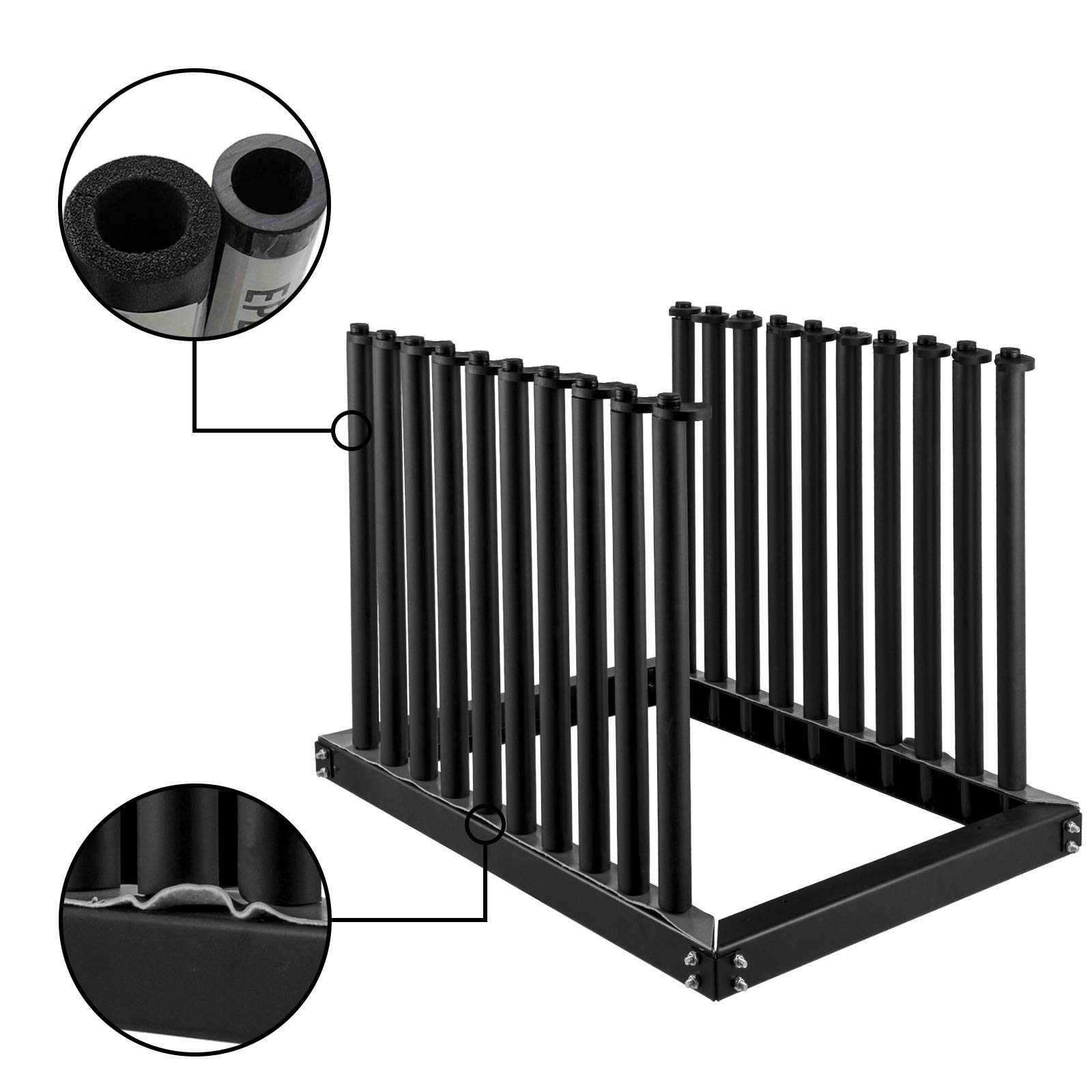 Best 9-Lite Auto Windshield Rack - Heavy Duty Steel Truck Windshield Rack with PVC Pad & Foam Padding - 24-Inch Height for Secure Glass Transportation - Perfect for Auto Shops, Glass Installers & Truck Drivers