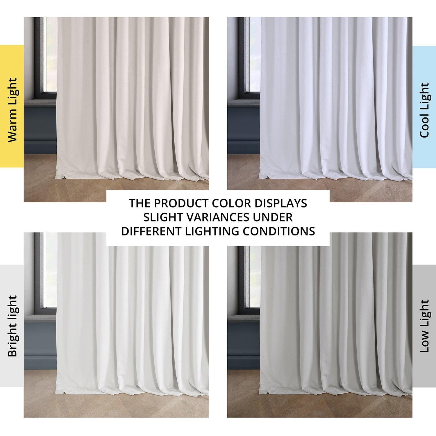 Extra Wide White Plush Velvet Blackout Curtains for Bedroom - Heritage Style Room Darkening Window Drapes for Living Room & Nursery