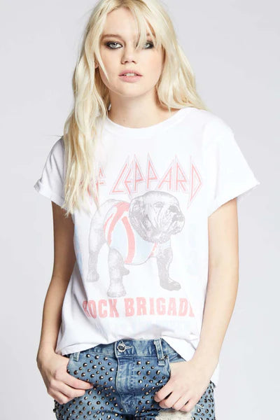Def Leppard Rock Brigade Vintage T-Shirt - Classic Band Tee for Men & Women - Soft Cotton White Retro Concert Shirt - Perfect for Concerts, Gifts & Rock Music Fans
